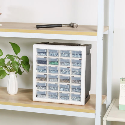 Gonice Craft Cabinet Organizer, 24 Drawer Plastic Parts Cabinet, Tool Storage Box for Screws, Nuts and Small Parts