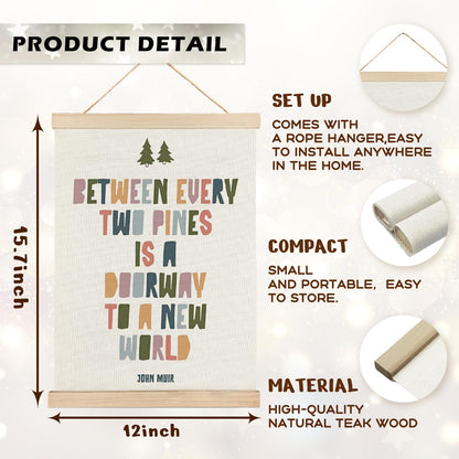 12x16 Inches RYYCDOI Woodland Nursery Decor, John Muir Quote Kids Adventure Nursery Wall Art Poster, Boho Kids Room