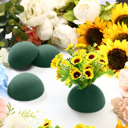 20 Pack Green Decorative Floral Foam for Making Bouquets Half Ball Block Dry Foam Balls Craft Supplies for Artificial Plant Floral Arrangement(3.54 x 1.77 Inch)