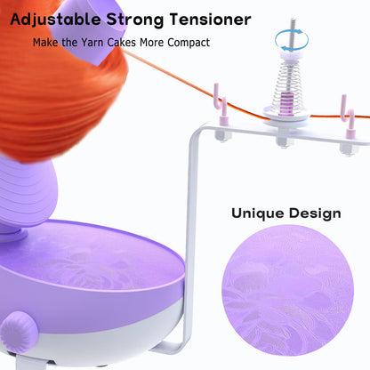 DAFENCHI Yarn Winder, Electric Yarn Winder that Can Work with Yarn Swift, Automatic Large Yarn Ball Winder for Crocheting, Speed Adjustable Yarn Spinner for Yarn Winding, Easy to Use Yarn Cake Winder
