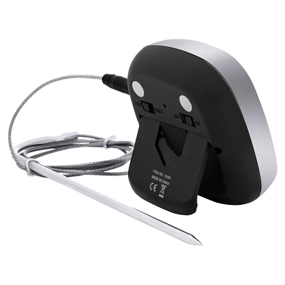 Escali Touch Screen LCD Display Digital Timer, Oven Safe Stainless Steel Probe, Black