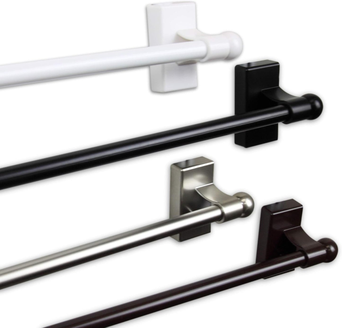 Rod Desyne Mag28-15 7/16 inch Magnetic Rod, 28-48 inch, Satin Nickel, Alloy Steel, 1 Count