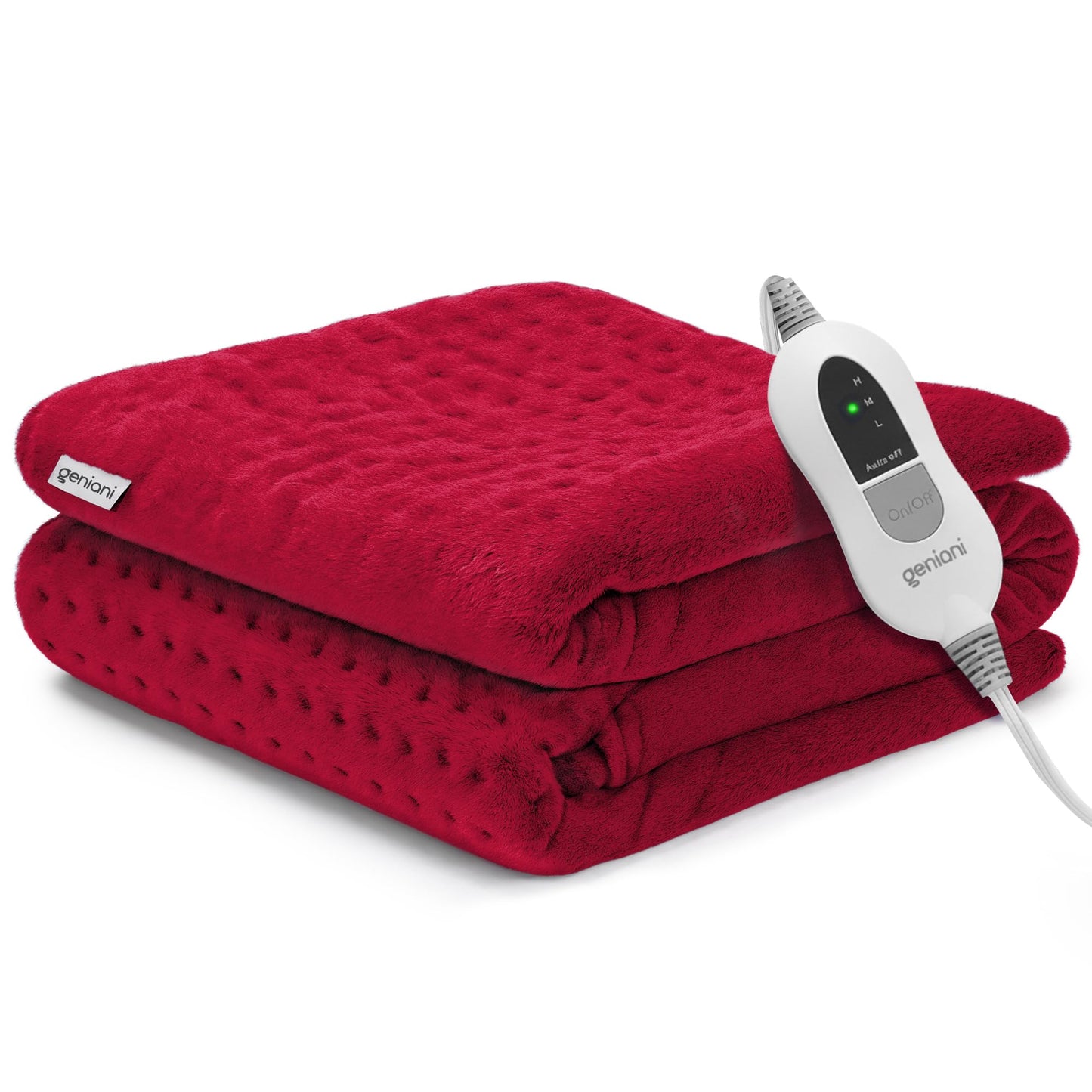 GENIANI Electric Throw - XL Electric Heating Pad for Back Pain & Cramps Relief, Birthday for Women Men Auto Shut Off, Machine Washable, Heat Pad for Neck & Shoulder, 12×24", Tabby Gray