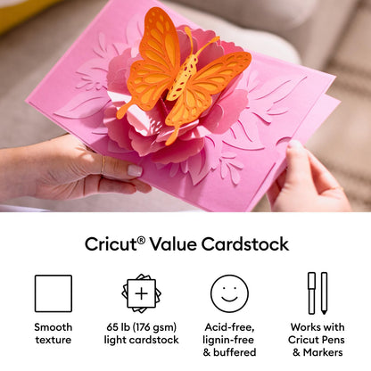 Cricut Value Cardstock Paper, Sunset Sampler - 80 sheets (8.5" x 11") - Compatible with Joy Xtra, Explore, & Maker Machines - Letter Size