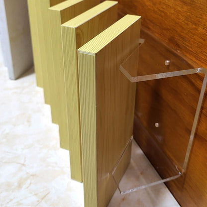 Floor tile sample rack,Acrylic Display Shelf for Tile & Material Samples - 70cm Wooden Slab & Marble Storage Rack - Stylish Trade Show & Retail Display Stand for Samples & Building Materials