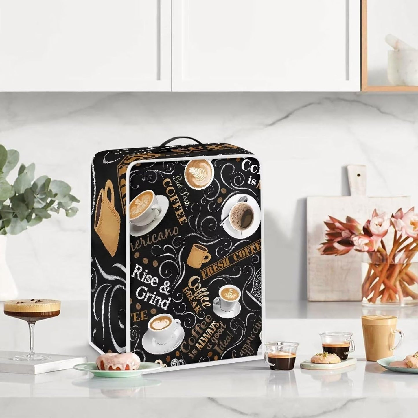 Coffee Cup Covers for Coffee Machines, Dust Stain Resistant, Soft Blender Mixer Protector for Small Kitchen Appliances