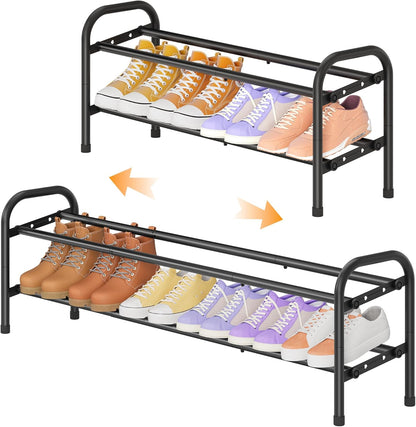 2 Closet, 28 42, Closet, 12 Gewudraw Tier Shoe Rack, Shoe Organizer for Metal Shelf Can Expandable to for Bedroom