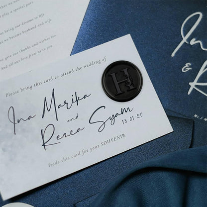100Pcs Black Wax Seal Stickers Handmade Vintage Botanical Leaves Adhesive Letter Wax Stickers for Wedding Party Invitations, Envelope, Gift Wrap, Christmas(Initial Y, Black)