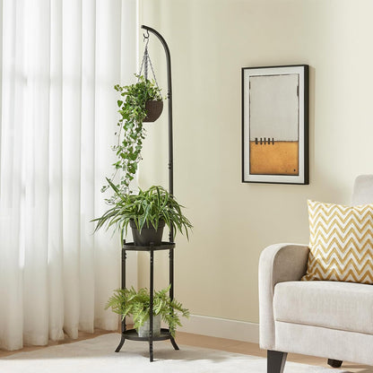 3 Tier Metal Plant Stands, Metal Corner Tall Plant Stands for Multiple Plants, Modern Flower Pot Holder Shelf Display