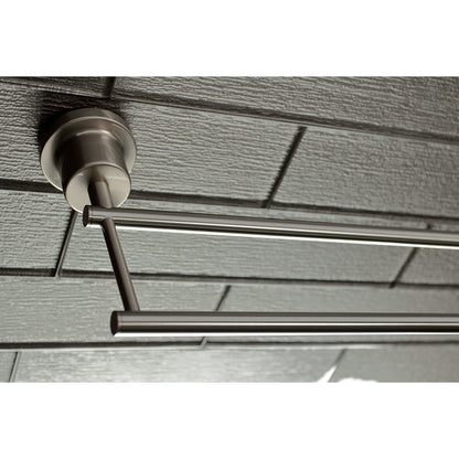 Kingston Brass BAH8213478C Concord 5-Piece 24-Inch Dual Towel Bar Bathroom Accessory Set in Polished Chrome