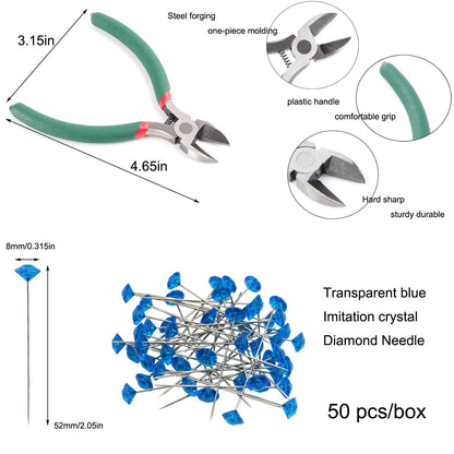 Floral Tape and Wire Arrangement Tools Kit with Wire Cutter - 1 pcs vase, 16 Gauge Paper Bag Flower Stalk and 22 Gauge Binding Iron Rope, Boutonniere Pin, for Bouquet Stem Wrapping and Floral Crafts