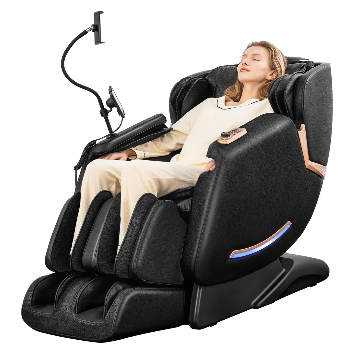 CASINTA 4D Massage Chairs Full Body - 53.5 Extend Sl Track Shiatsu Massage Chair - Zero Gravity Massage Chair,Core Heating & 22 Airbag, Smart Foot Rollers,Ai Voice, Yoga Mode