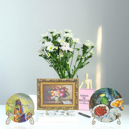 Plate Holder Display Stand, 12 Inch Gold Iron Easel for Large Platters, Photos, and Decorative Plates (1PACK)