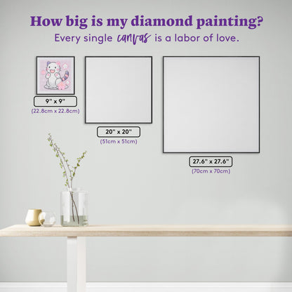 DIAMOND ART CLUB Candi Cat Diamond Painting Kit, Fun DIY Crafts for Adults, Round Diamond Art Canvas, 9" x 9" (22.8 cm x 22.8 cm)