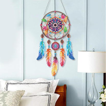 Sunovate DIY Dream Catchers Diamond Painting Kit - Handmade Craft for Boho Decor, Symbol of Good Dreams & Positive Energy, All-Inclusive Crafts for Adults (Vibrant)