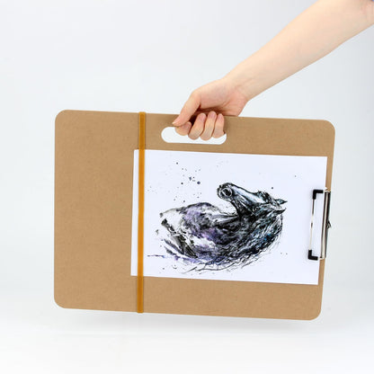 DIICCYO 13 x 17 Drawing Board, Artist Sketch Board with Handle for Drafting Art, Portable Art Clipboard Art Supplies for Painting and Drawing, Fit in Artist Tote, 1 Pack