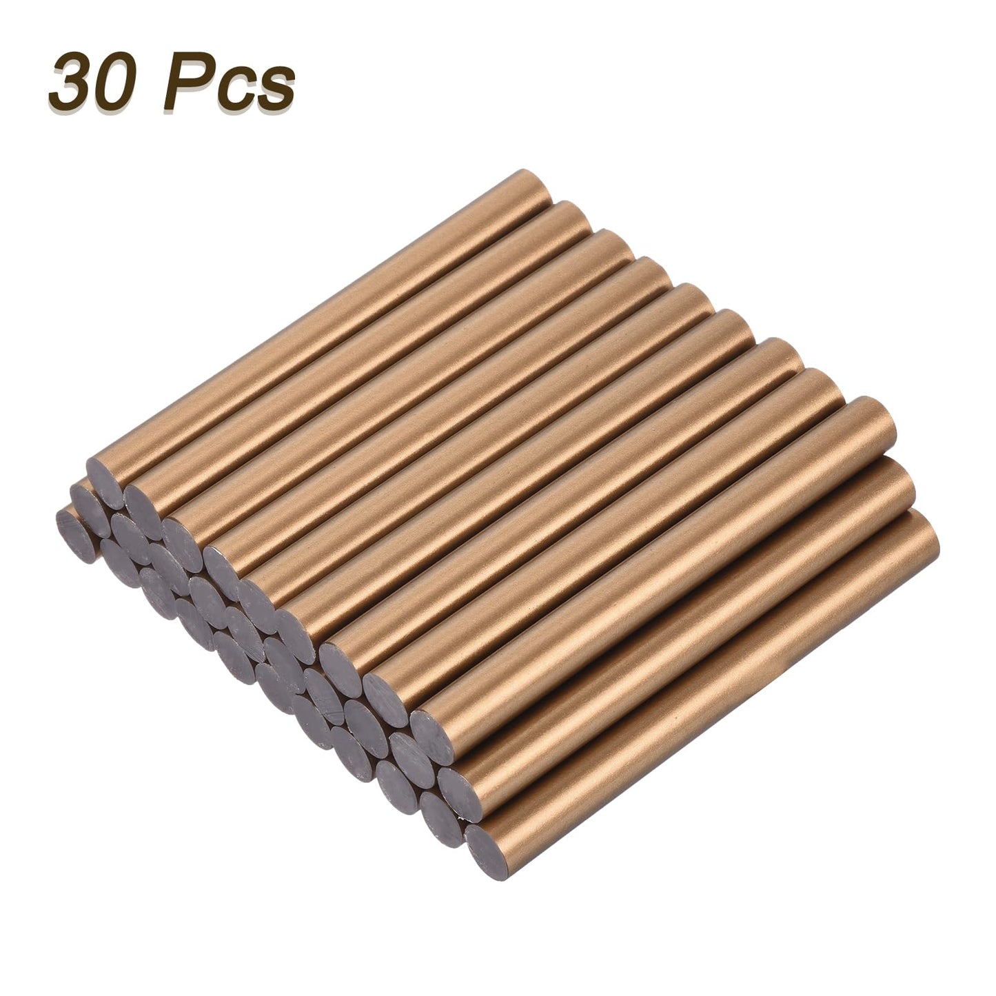 uxcell 30pcs Mini Hot Glue Gun Sticks 4-inch x 0.43-inch High Sticky Large Hot Glue Sticks for Glue Gun, Bronze Gold