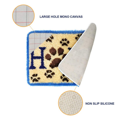 ROCKY&CHAO Latch Hook Kits Home Rug for Home Decoration 60 x 40 cm, DIY Latch Hook Kits, Rug Making Kit for Adults 23.6"x15.7", Birthday Gifts for Woman(Home)