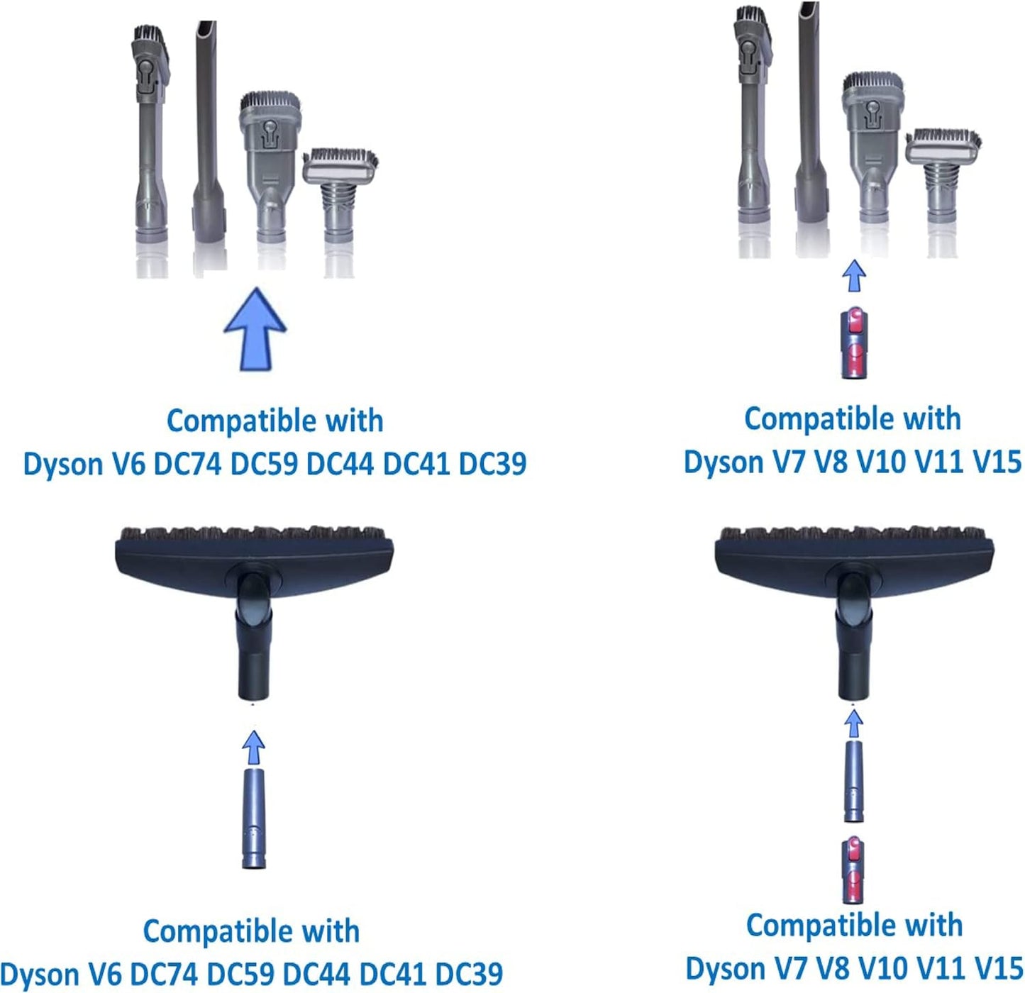 Vacuum Attachments for Dyson V6/Ball Animal 2, 3, DC33, DC39, DC41, DC56, DC59, DC65, DC07, DC14