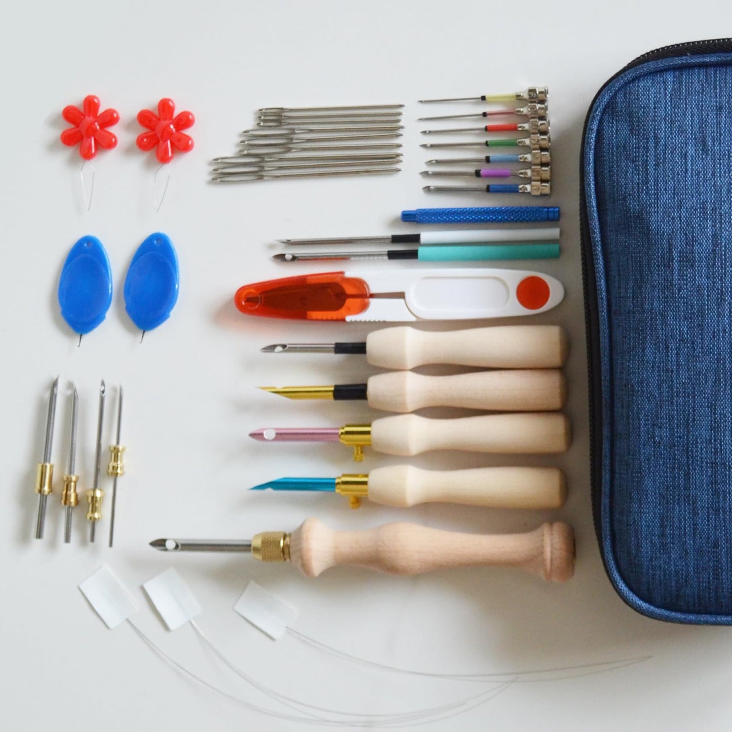 DiaWiew Punch Needle Embroidery Kit - Complete Set for Needle Punching - Includes Adjustable Punch Needle Tool and Wooden Handle Embroidery Pen Set - Ideal for Adults Beginners