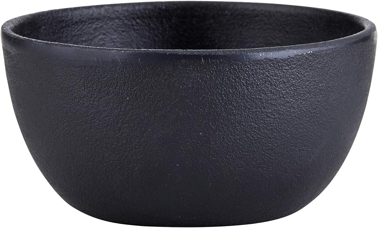 47th & Main Medium Durable Black Cast Iron Bowl, Round, 32 fluid ounces