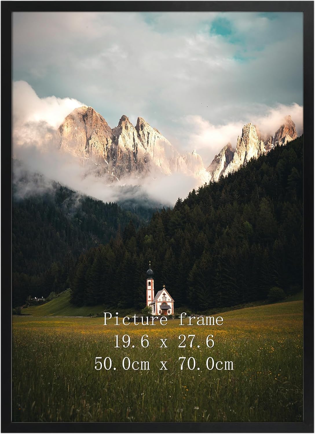 19.7x27.6 50x70cm 1000 Giftgarden Puzzle Frame Black, Picture Frame for Pieces Puzzles Wall Display, Single