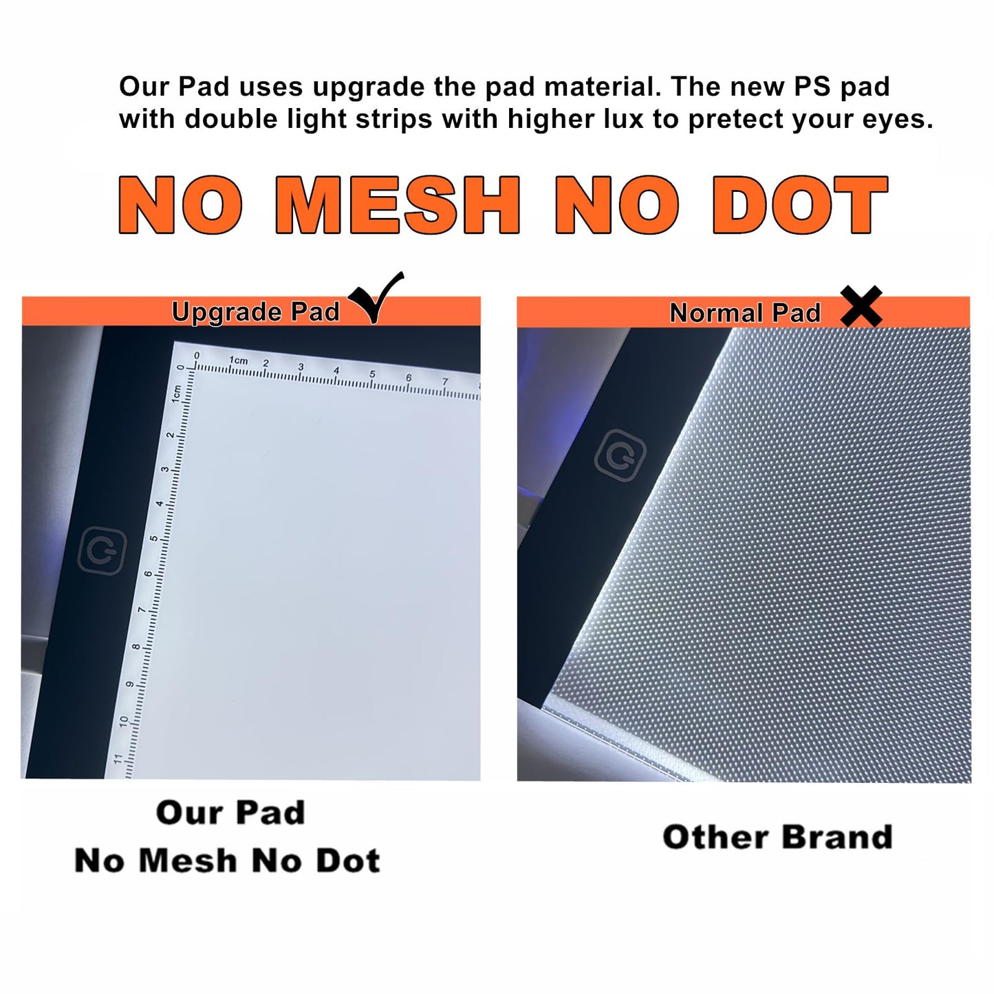 A1 Extra Large LED Light Pad (34.6"x23.6") - Upgraded Durable Tracing Light Box with 5-Level Brightness - Dot-Free Eye Protection Board for 5D Diamond Art Painting, Sketching, Drafting & Tracing