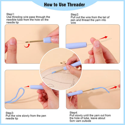 LACHLAND Punch Needle Kit Beginners, Landscape Stitching Kit for Adults&Teens DIY Embroidery Starter Craft with Yarn Needle Tool Easy Hobby Home Decor Gifts for Craft Lover (Lighthouse)