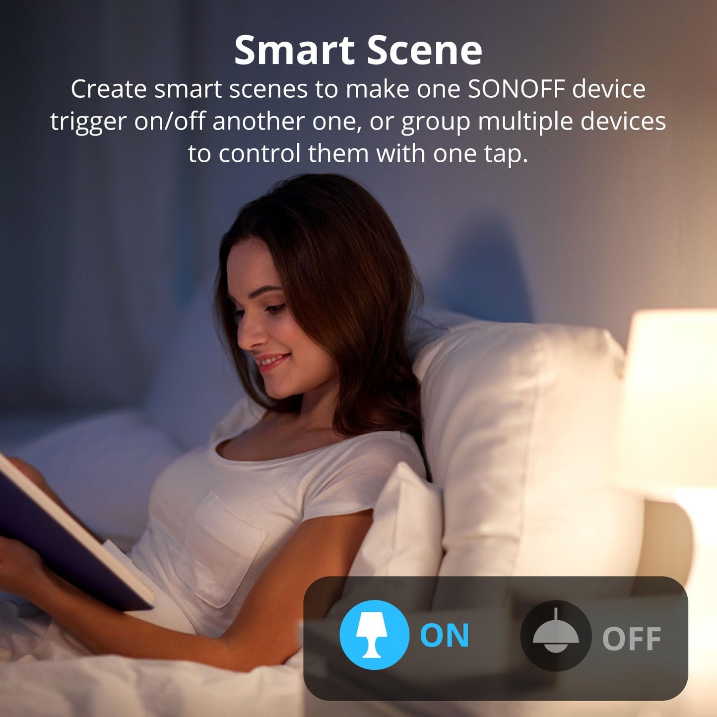 SONOFF Smart Light Switch, 2.4GHz WiFi Touch Smart Wall Switch for Lights, Works with Alexa and Google Home, Neutral Wire Required Interruptor Inteligente, 1 Gang 1 Way TX T2