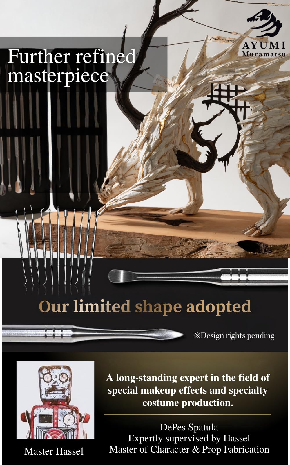 DePes Clay Sculpting Tools (Japanese Famous Artist Developed) Resin Modeling kit Carving Silicone polimer
