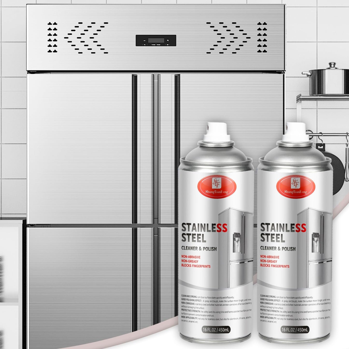 Stainless Steel Cleaner & Polish - Quick Shine, Streak-Free Formula - Safe for Appliances, Cookware, Sinks - Restores Shine - Eco-Friendly (17oz)