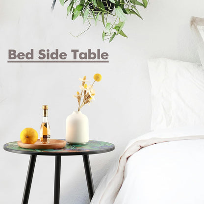 Outdoor Side Table Patio Side Tables for Outside End Tables Small Outdoor Table Round Patio Coffee Table Modern Metal