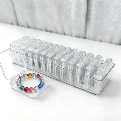 Bead Organizer Box with Lid, 14Pcs Small Beads Organizers and Storage Plastic Cases for Bracelet Making DIY, Jewelry, and Small Parts