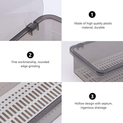 Cabilock Cutlery Organizer Flatware Tray with Lid, Utensil Holder for Drawer Countertop