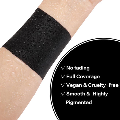 BADCOLOR 3PCS Black Face Body Paint Stick Set for Adults Children, Non-Toxic Hypoallergenic Eye Black Sticks for Halloween Baseball, Softball, Football, Lacrosse, Soccer, Hockey
