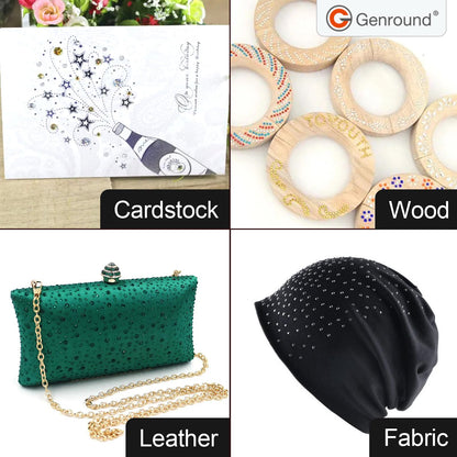 Genround Hotfix Rhinestone Setter, LCD Display Hotfix Applicator Tool Bedazzler Kit with Rhinestones Hot Fixed Wand for Clothes Clothing Fabric Crafts 6000pcs AB Crystal Clear 3 Gems Sizes Tips