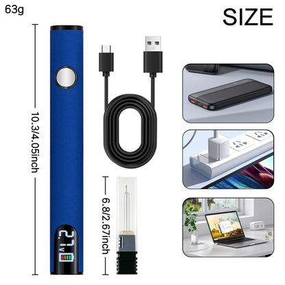 2025 Rechargeable Thread Burner kit Digital Thread Zapper Tool Burning Pen For Beading Leather Craft Sewing Weaving And Stringing Molten Wax Carving Wooden Board Hot Stamping (blue)