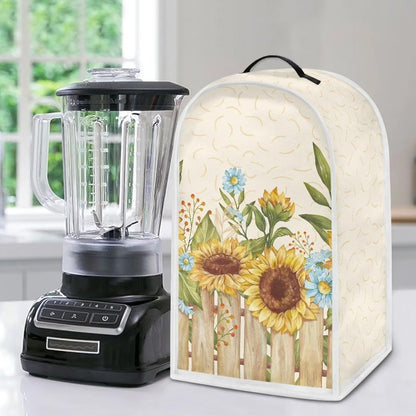 Wood Sunflower Blender Dust Cover, Anti Fingerprint Polyester Dust Proof Cover for Stand Mixer or Coffee Maker