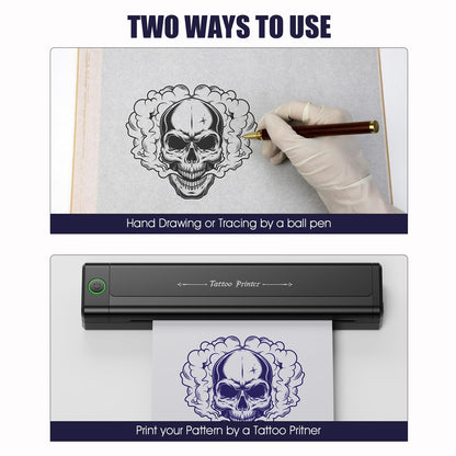 BIOMASER Upgraded Tattoo Transfer Paper,100 Sheets Tattoo Stencil Paper for tattooing,A4 size Tattoo Printer Paper 4 Layers Thermal Transfer Tracing Paper DIY Tattoos with Easy-Tear Perforation