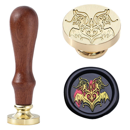 Ychostamp Supernatural Evil Wax Seal Stamp - Brass & Pearwood, Succubus Design, 0.98 inch/25mm, Envelope Sealing, Craft, Invitations, Gifts