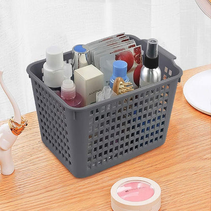Sandmovie Gray Plastic Storage Baskets, Set of 6 Packs