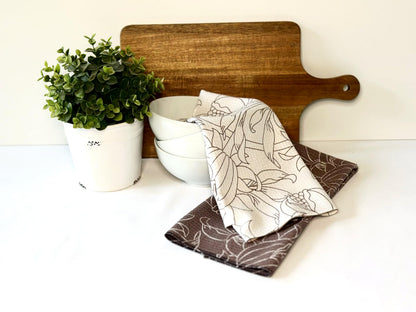 Trig Kitchen Towel. Tea Towel. Dish Cloth. Double Sided Design. Quick Dry Waffle Weave Microfiber. Highly Absorbent. Designer Prints. Modern. 2 Pack. Nora.