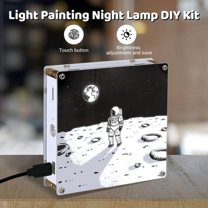 MIOYOOW Light Painting Lamp Soldering Practice Kit, Double-Sided PCB Night Light DIY Soldering Kit with Adjustable Brightness, Electronics Project for School Learning, Desk Decor
