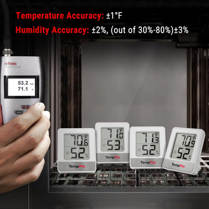TempPro TP49 Digital Hygrometer - 3-Piece Indoor Thermometer & Humidity Meter | Accurate Weather Monitoring