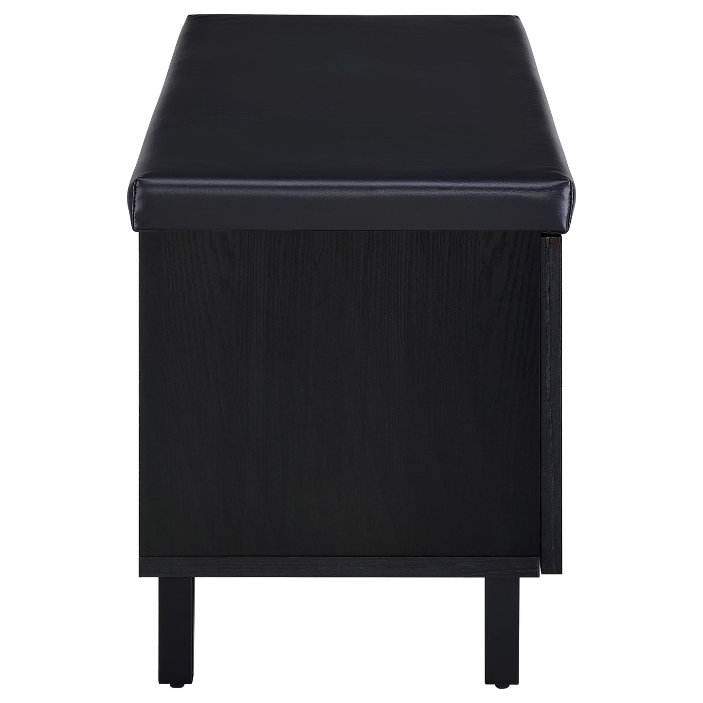 Coaster Home Furnishings Brixton 2-Door Padded Entryway Shoe Storage Bench Black