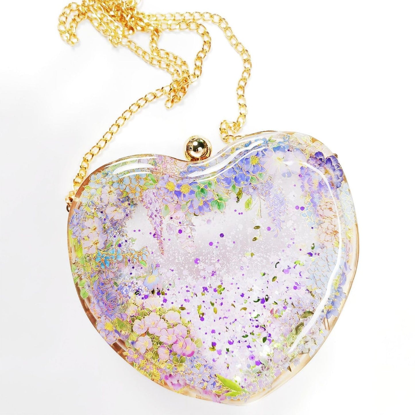 FUNSHOWCASE Resin Shaker Mold Clutch Purse Complete Kits of 9 6" Large Heart Bag DIY Accessories