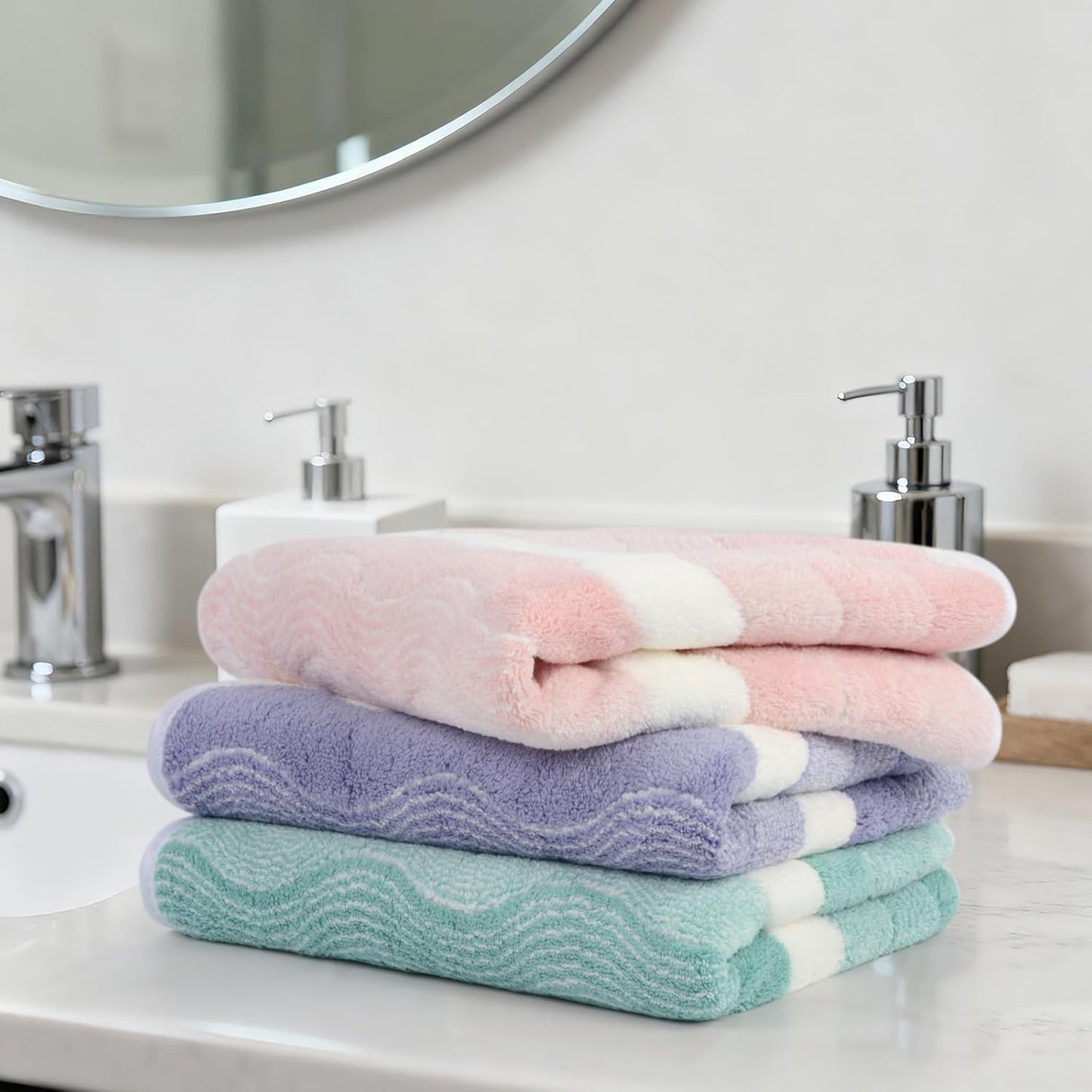 16 31 Inch, 3Pack SINLAND Bathroom Hand Towels, x Super Soft and Absorbent Microfiber Washcloth Face Towels