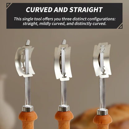 Skiennix Bread Lame - Sourdough Scoring Tool with 10 Razor Blades & Protective Cover | Essential Baking Supplies