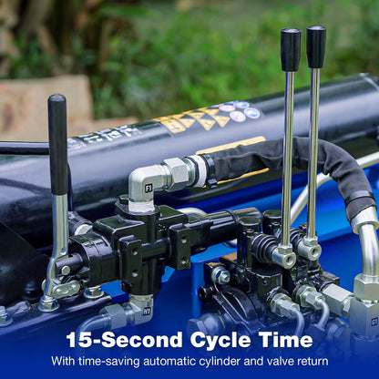 BILT HARD 35 Ton Gas Log Splitter with Log Lift, 4-Way & 6-Way Wedges, 306cc 10 HP Towable Full Beam Wood Splitter, Bucher 2 Stage Gear Pump