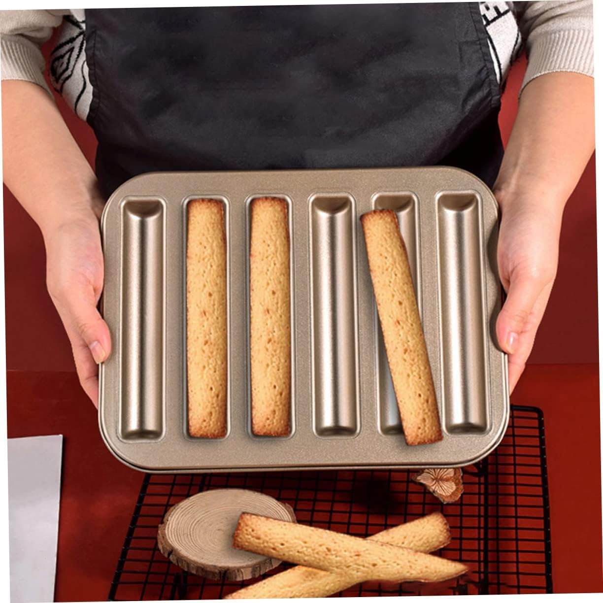Homoyoyo Biscuit Mold Cake Molds - Cookie Molds for Chocolate Candy, Pastry Baking, and Mini Loaf Cakes